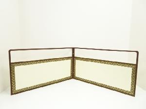 利休梅・七宝繋風炉先屏風（箱付）